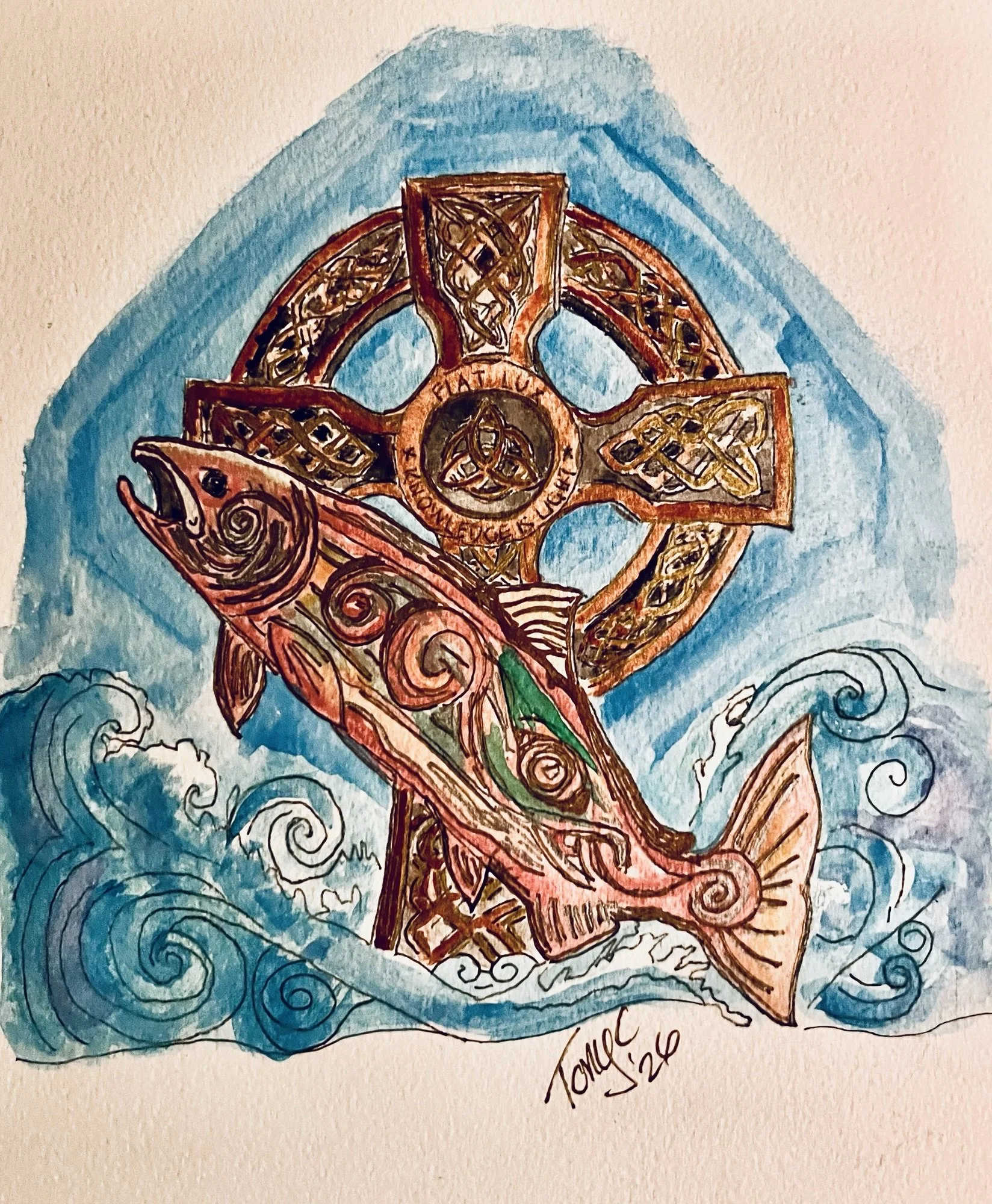 Salmon &amp; Celtic Cross