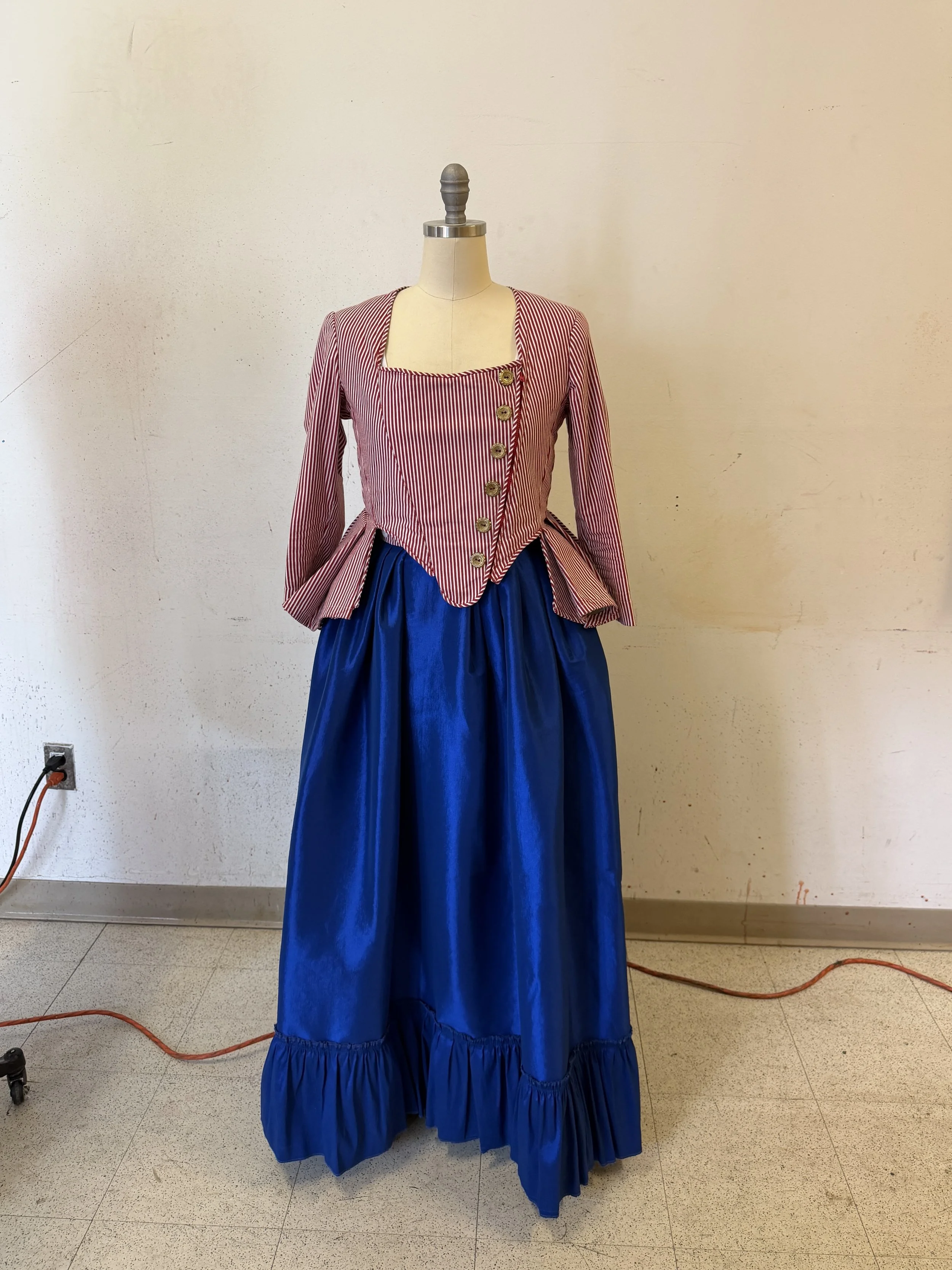 Cutting and pleating for Olympe’s dress