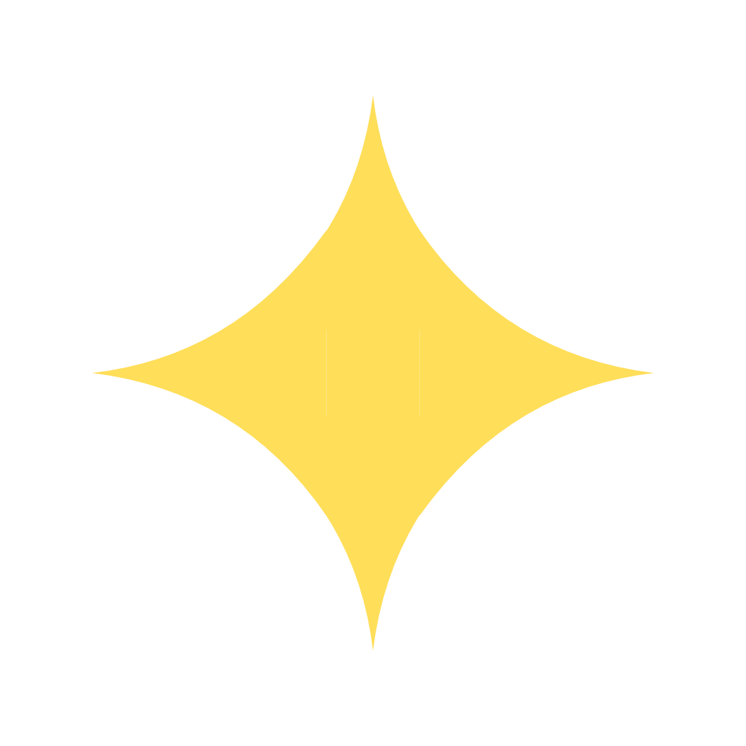 A yellow, four-pointed star with curved edges.