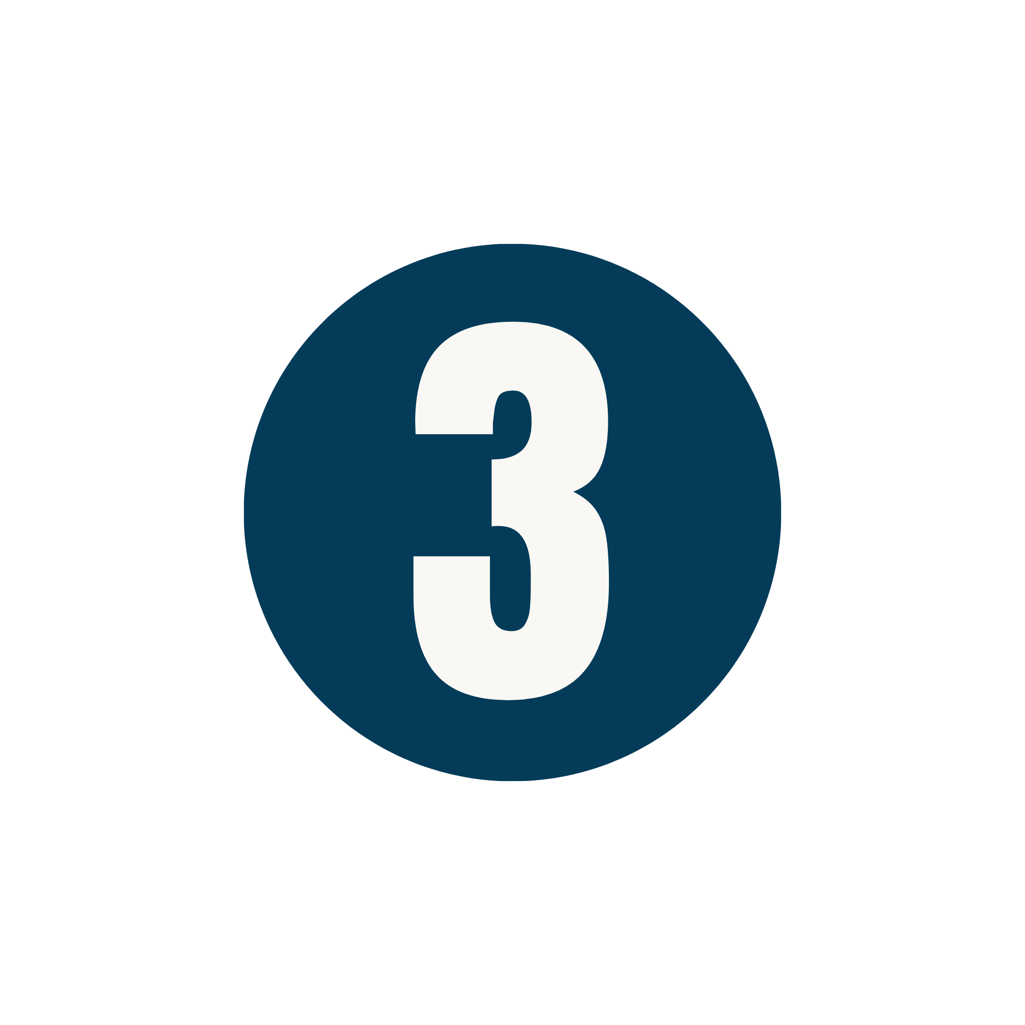 Numbered countdown with three bubbles, each containing a number 1, 2, or 3, with a black background.