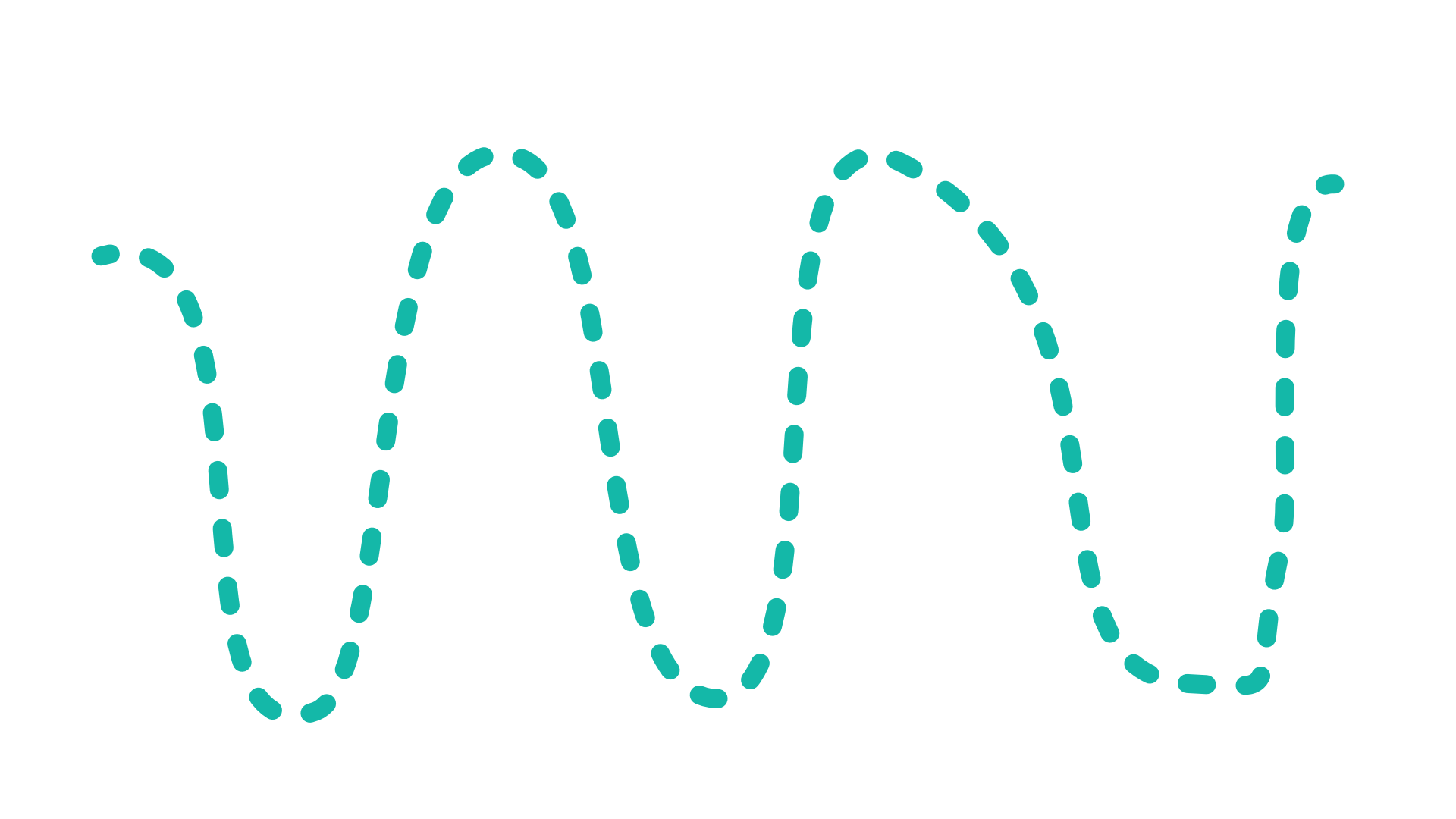 Several dashed blue lines forming multiple waves.
