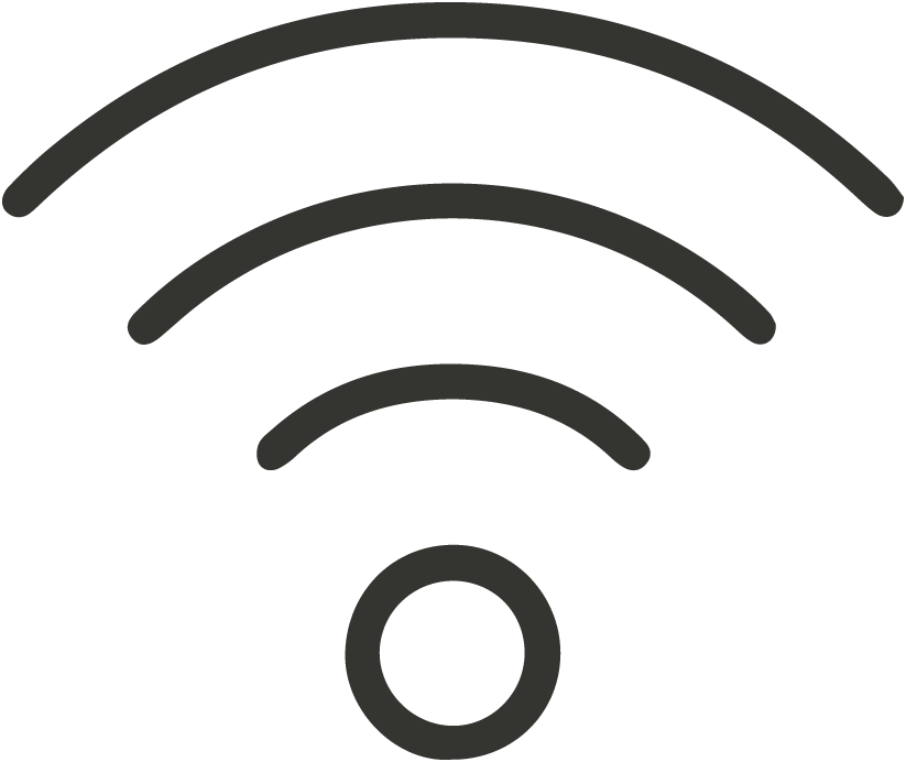 Icon of a Wi-Fi signal representing high-speed internet access throughout the living and dining areas at Saensook eco villa, Koh Samui
