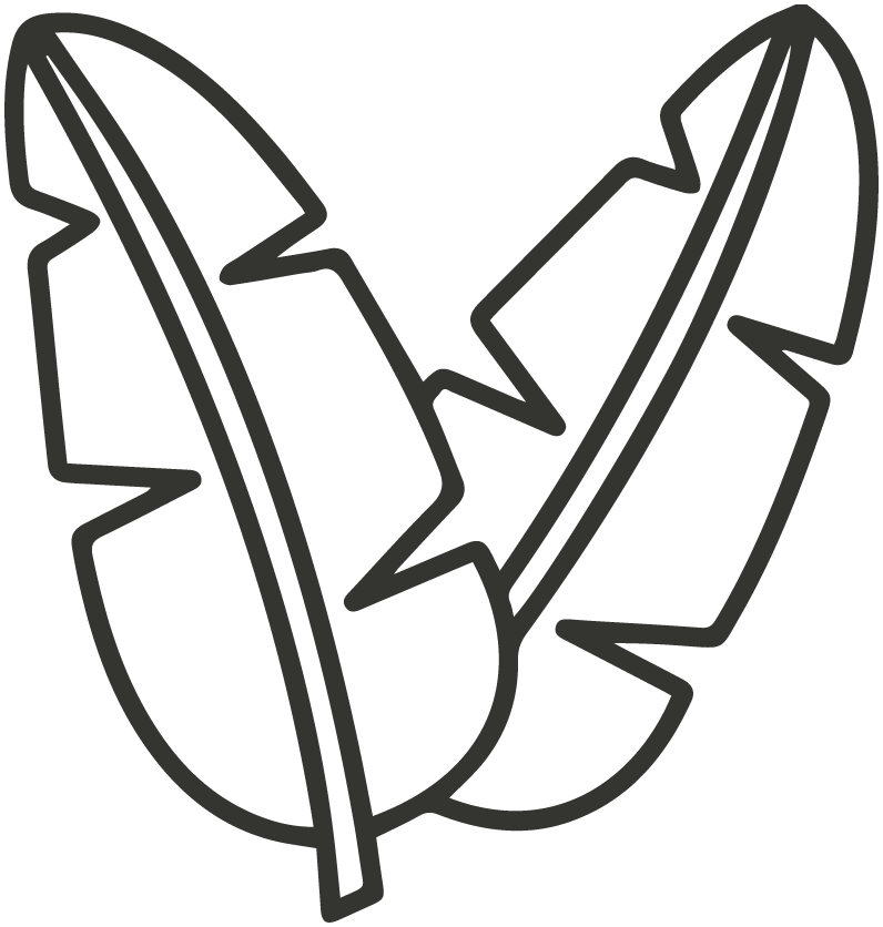 Outline of two taco shells with fillings such as lettuce, cheese, and meat.