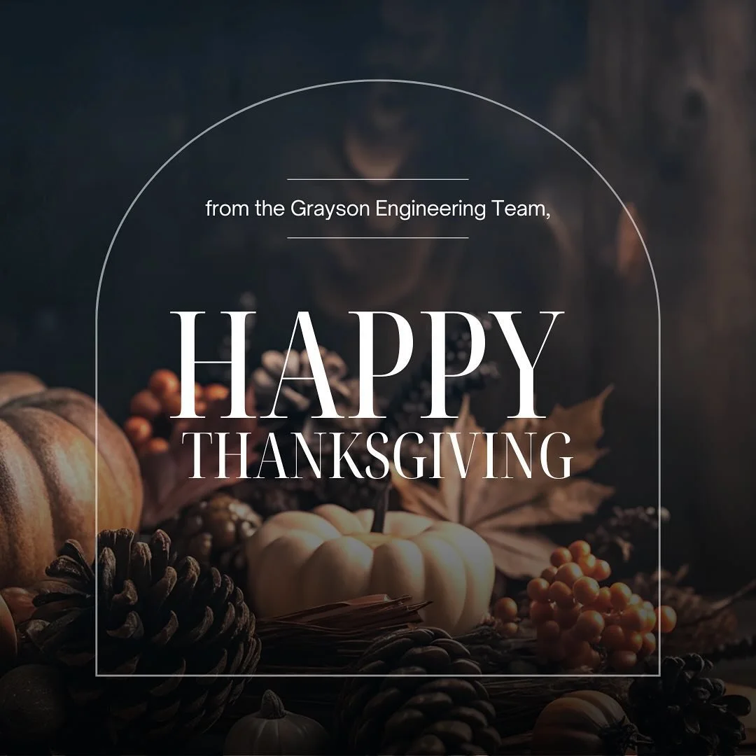 We have so much to be thankful for this holiday season! We wish you all a very Happy Thanksgiving. We look forward to another year of projects and partnerships!