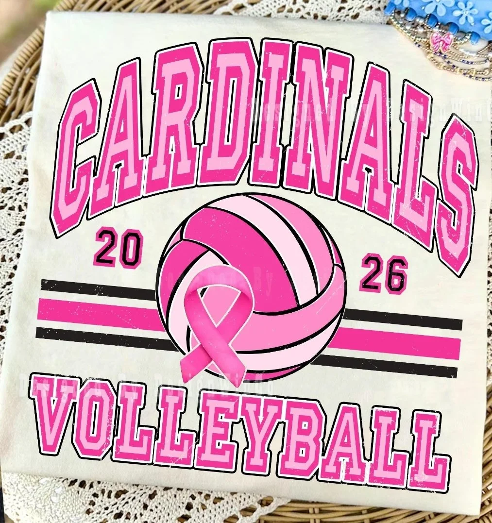 Cardinals Pink Print Tee