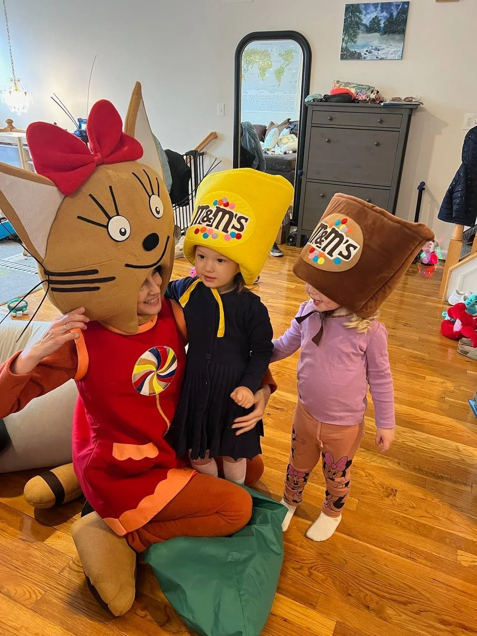 Three Cats Caramel kids toddlers birthday party characters new york