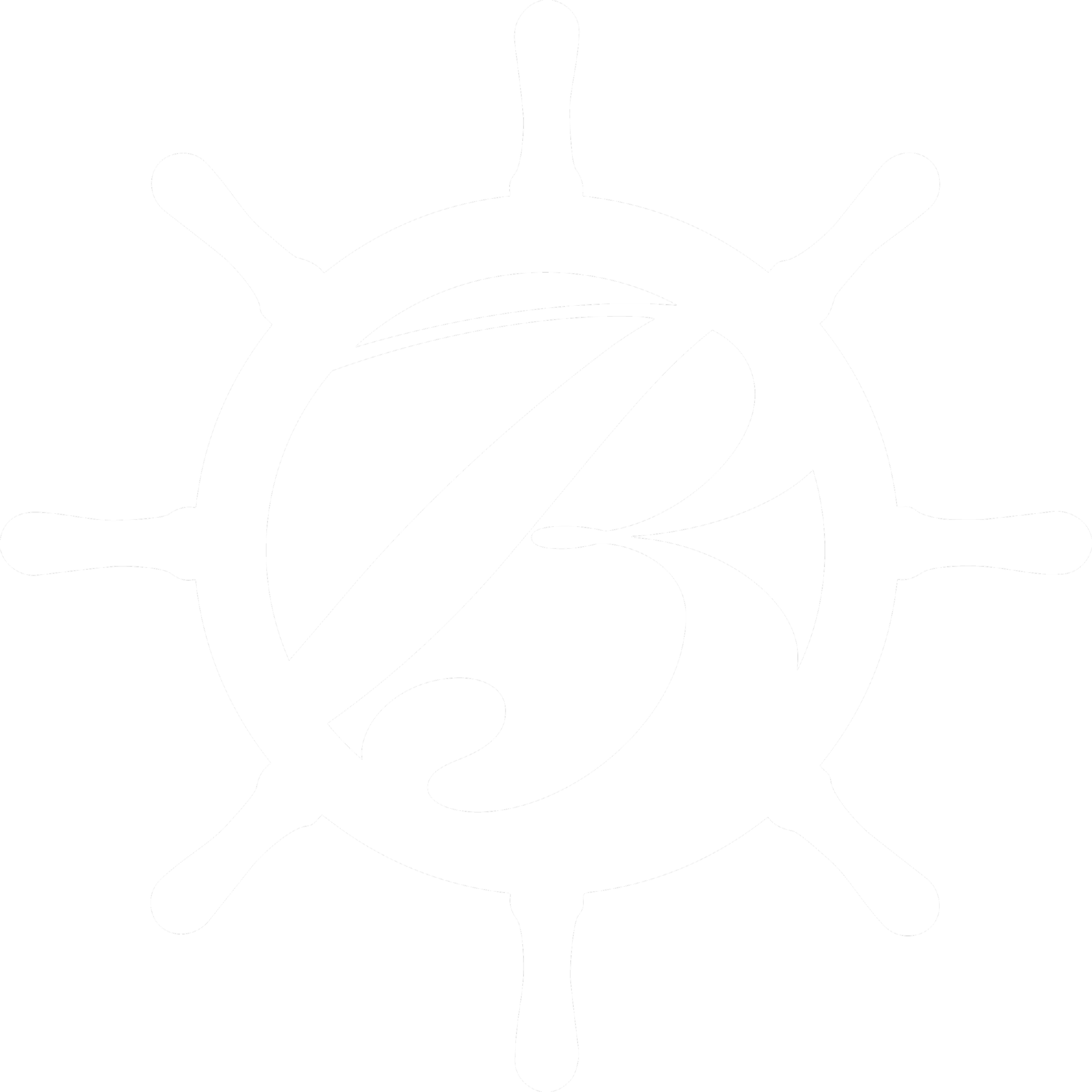 Black and white graphic of a hand holding a rose with a star in the background.