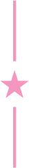 Pink star hanging from a pink string.