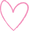 Pink, hand-drawn heart