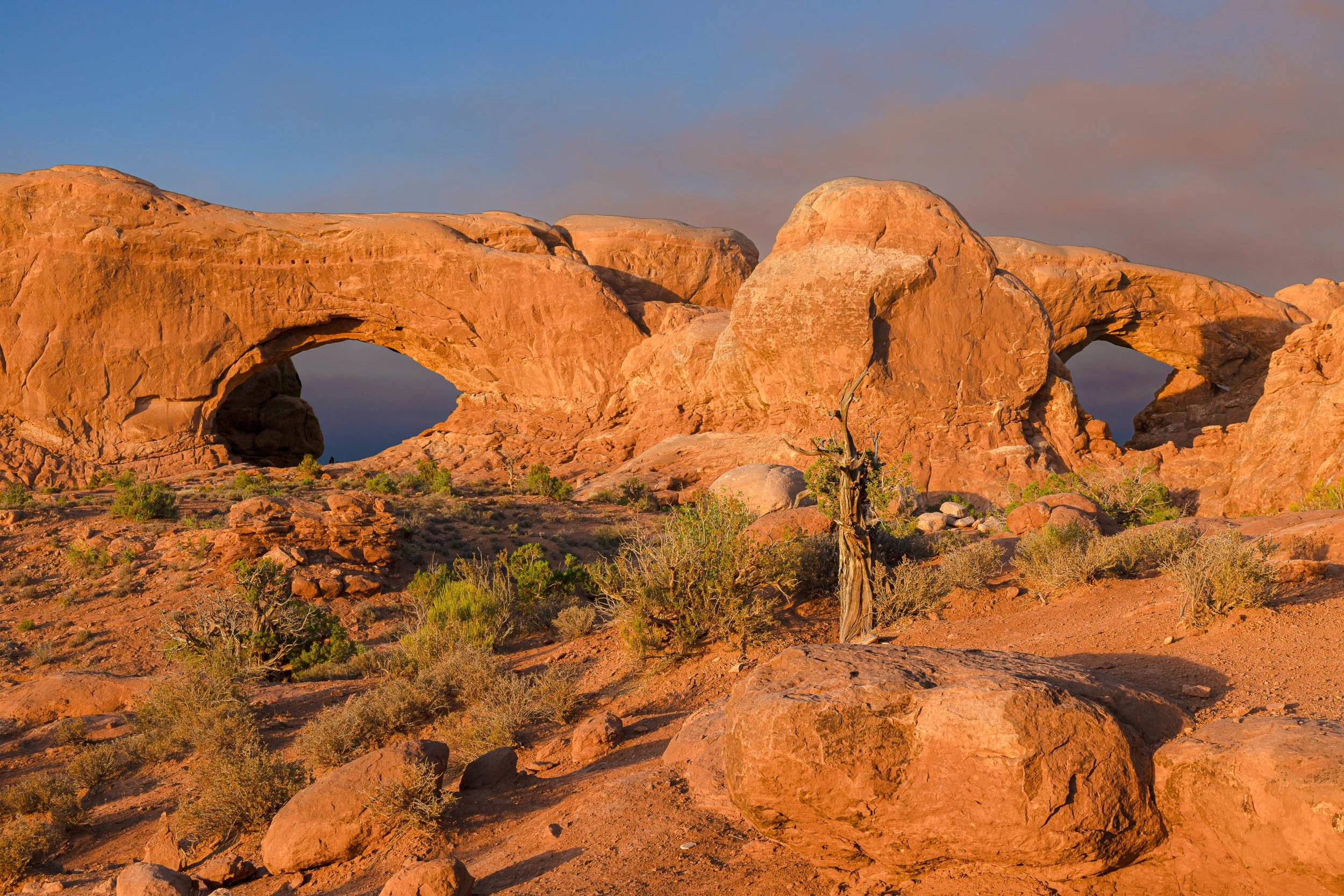  Sunset Eyes 
Capturing this shot was a last-minute decision, and I never expected to walk away with something so spectacular. Sunset in this specific area of Arches National Park is incredibly photogenic, transforming the entire landscape into a vib