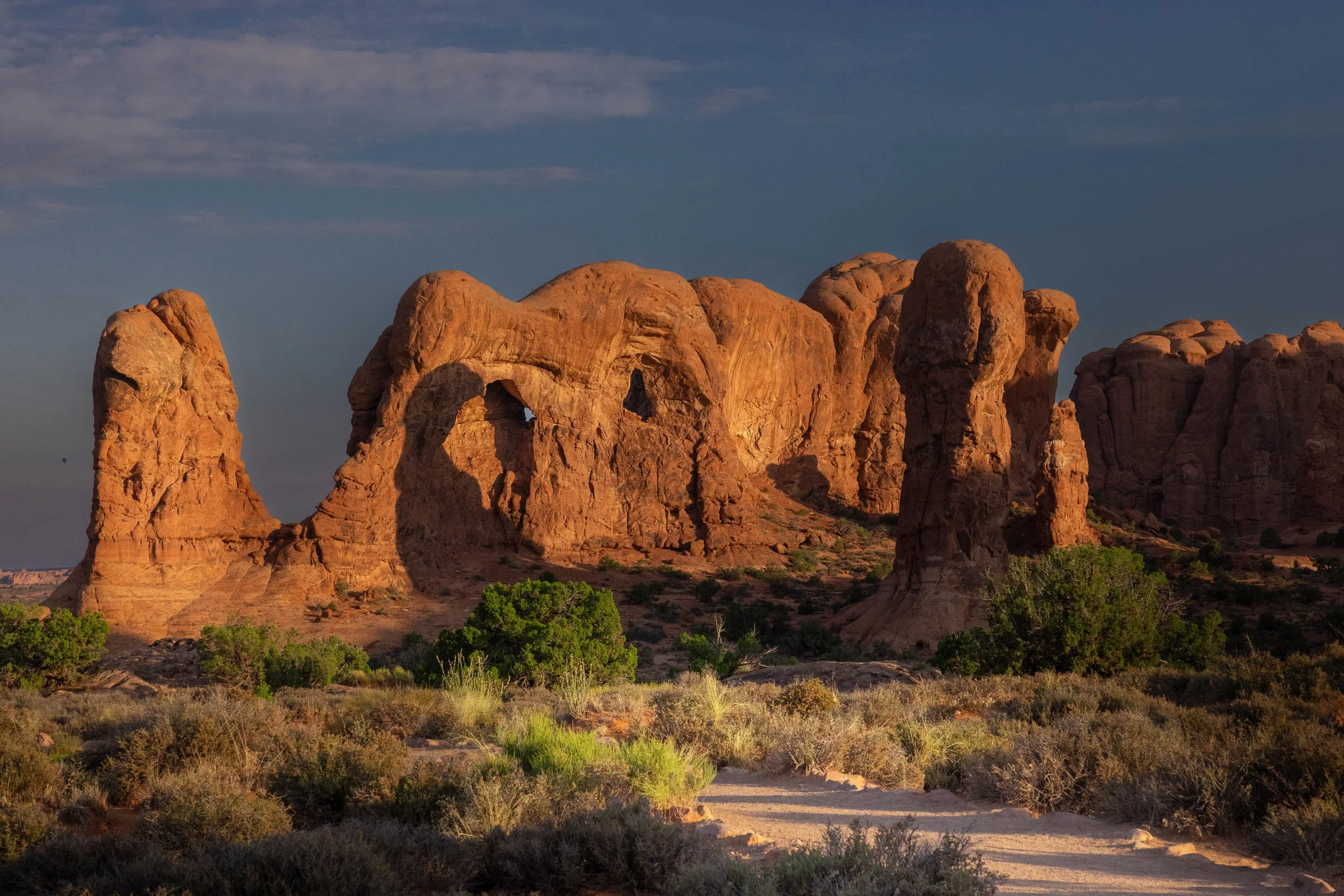  The Dawn Parade 
Captured on the exact same morning as Turret Rising, this shot was a beautiful moment of pure happenstance. After packing up my tripod from the morning's main shoot, I was heading down the short trail toward the parking lot when the
