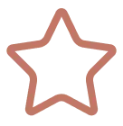 Outline of a star with a black interior and a brown border