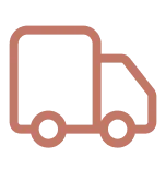 Simple outline of a delivery or cargo truck
