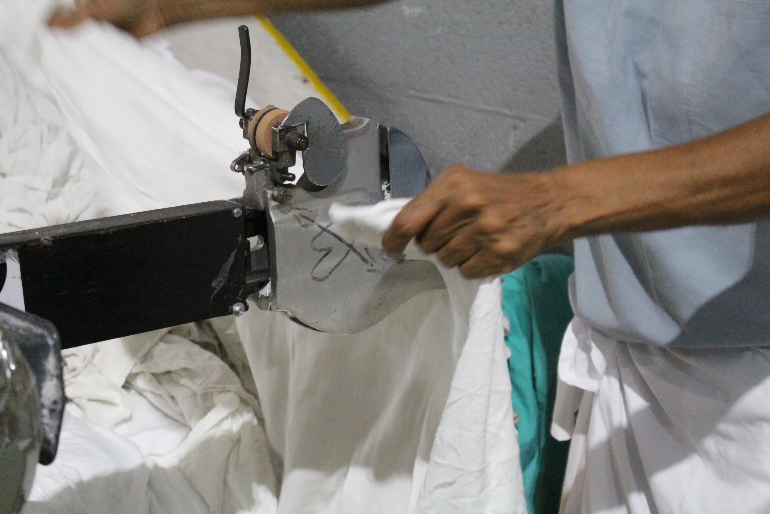 Troy industries cloth cutting action shot