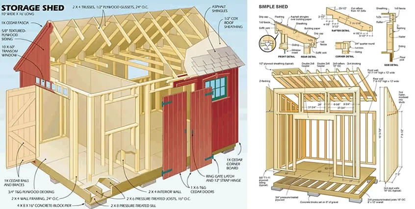 3d shed plans