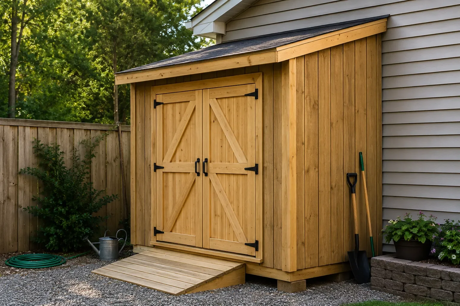 Wooden Lean To Shed