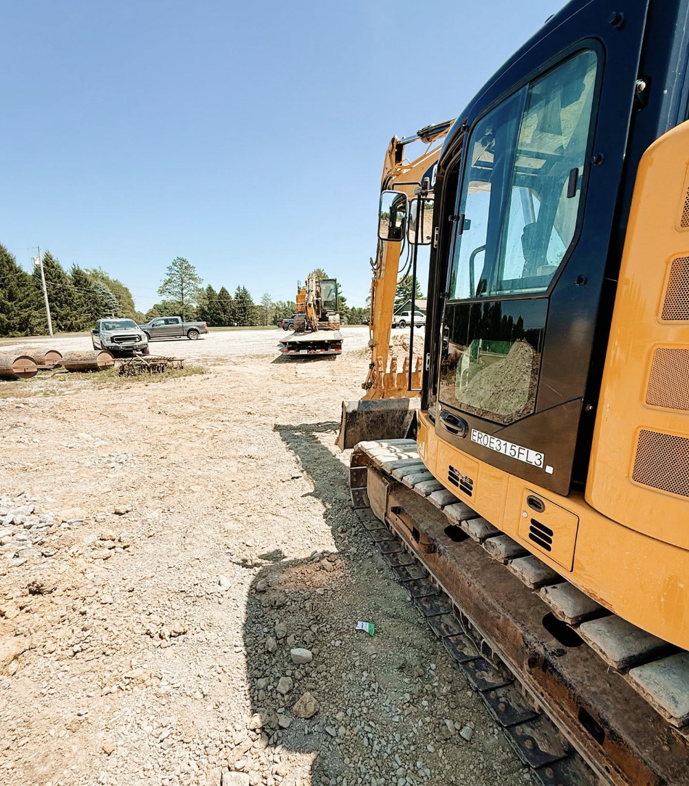 Commercial land clearing project removing vegetation and preparing acreage for development near Cleveland, Ohio.