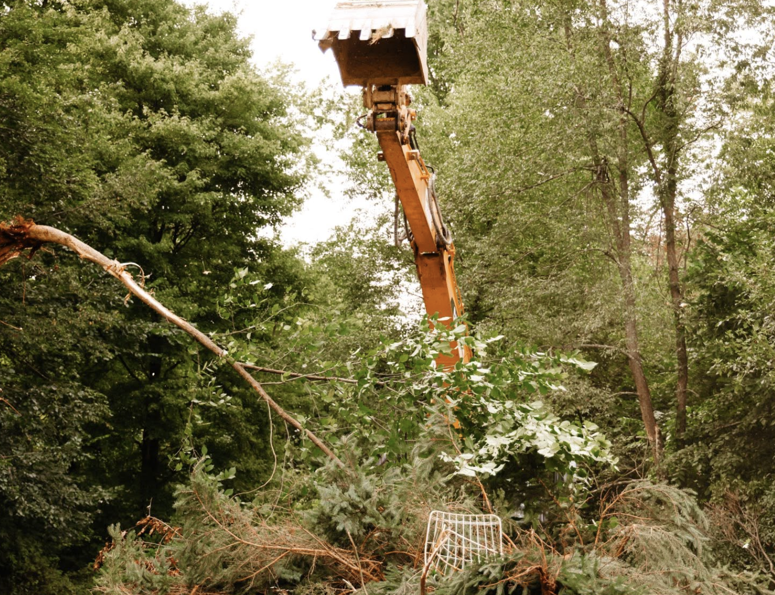 Logan Earthworks performing excavation and grading to prepare land for residential construction in New Castle, Pennsylvania.