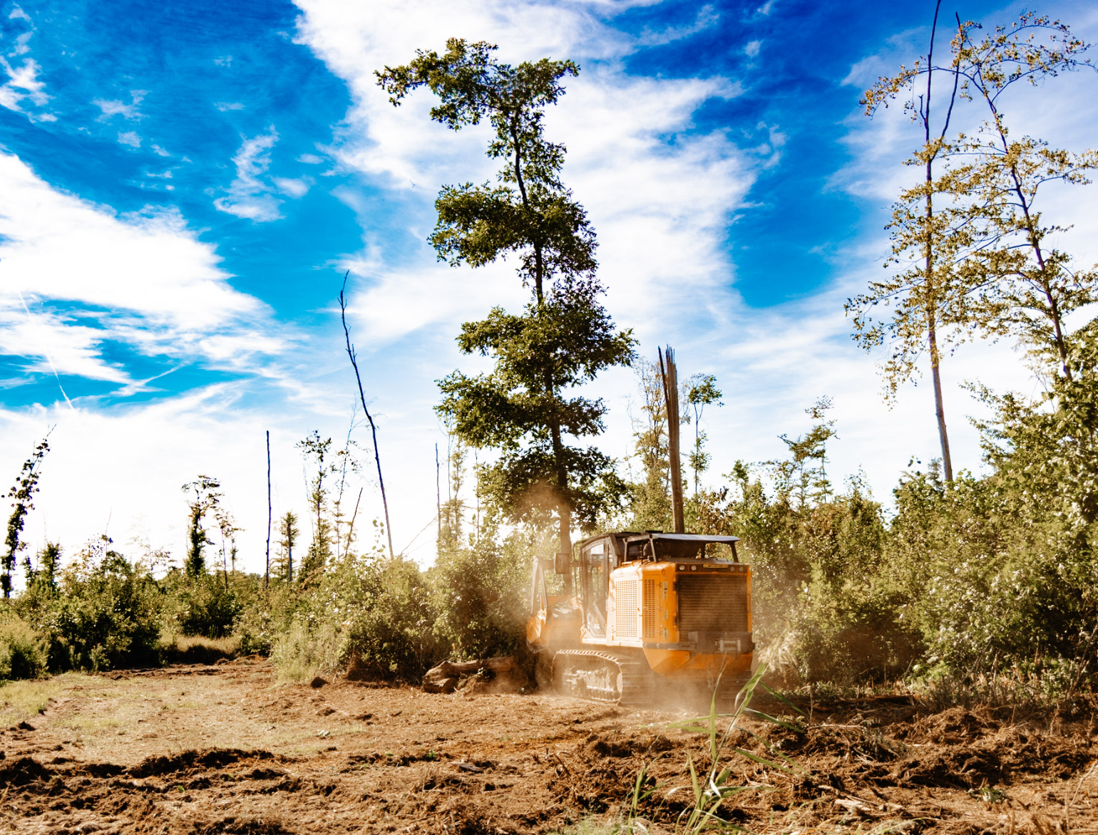 Professional land clearing, excavation, forestry mulching, grading, driveway installation, drainage solutions, and site preparation by Logan Earthworks in Weirton, WV.