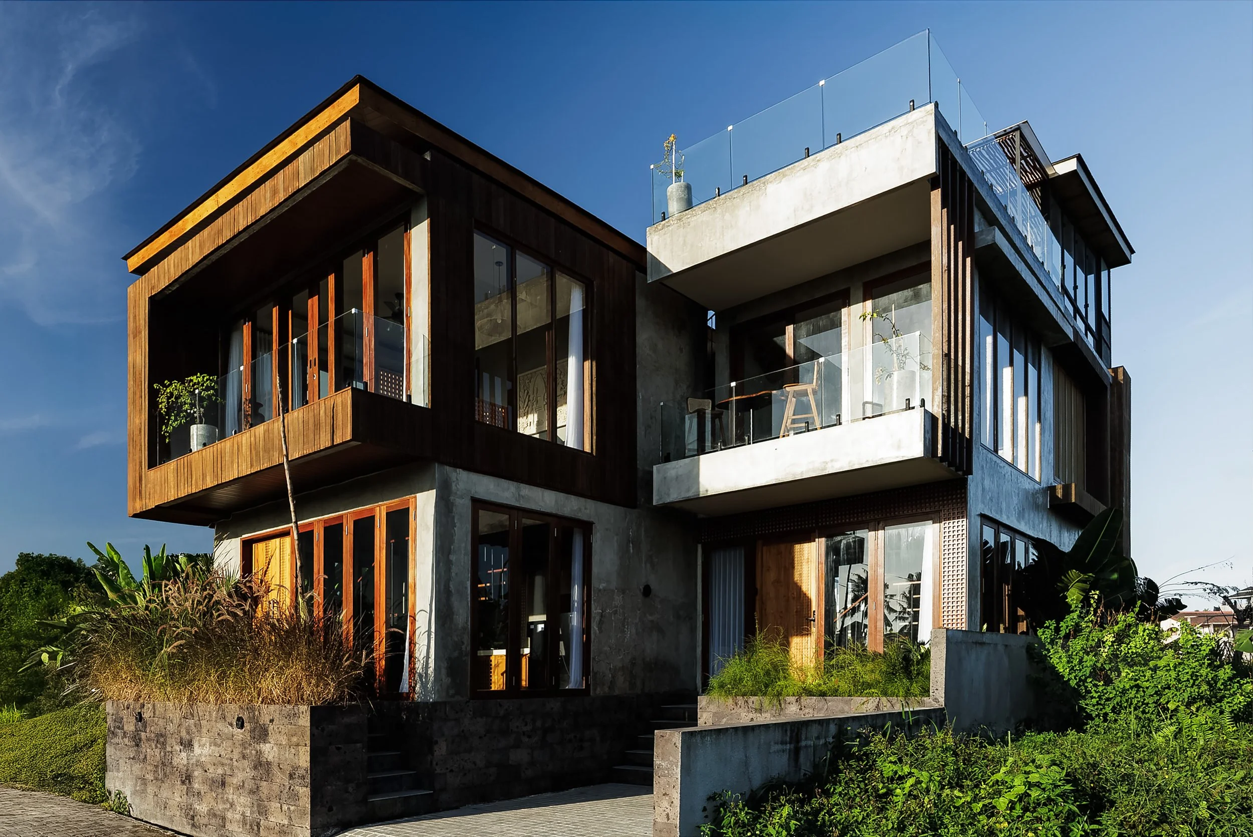 brutalist tropical villa architecture and interior photography in cemagi Bali
