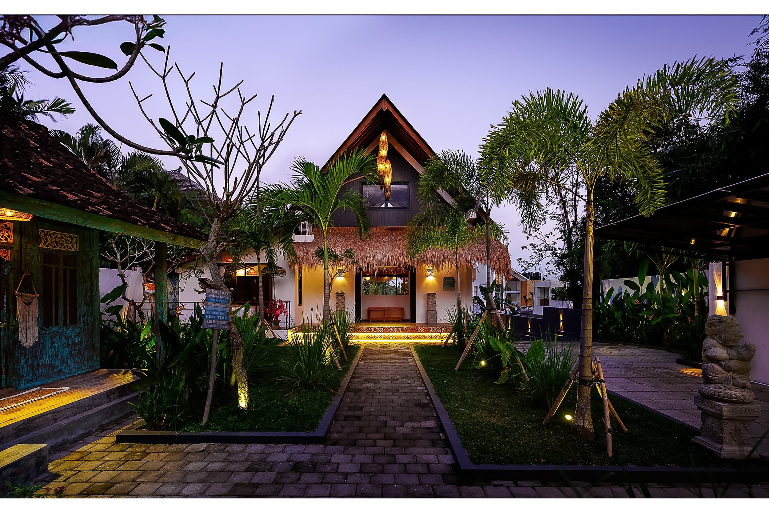 modern tropical open-plan villa architecture interior photography in tabanan Bali
