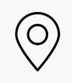Icon of a location pin on a white background.