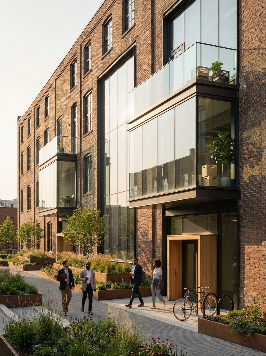 Energetically retrofit apartment building
