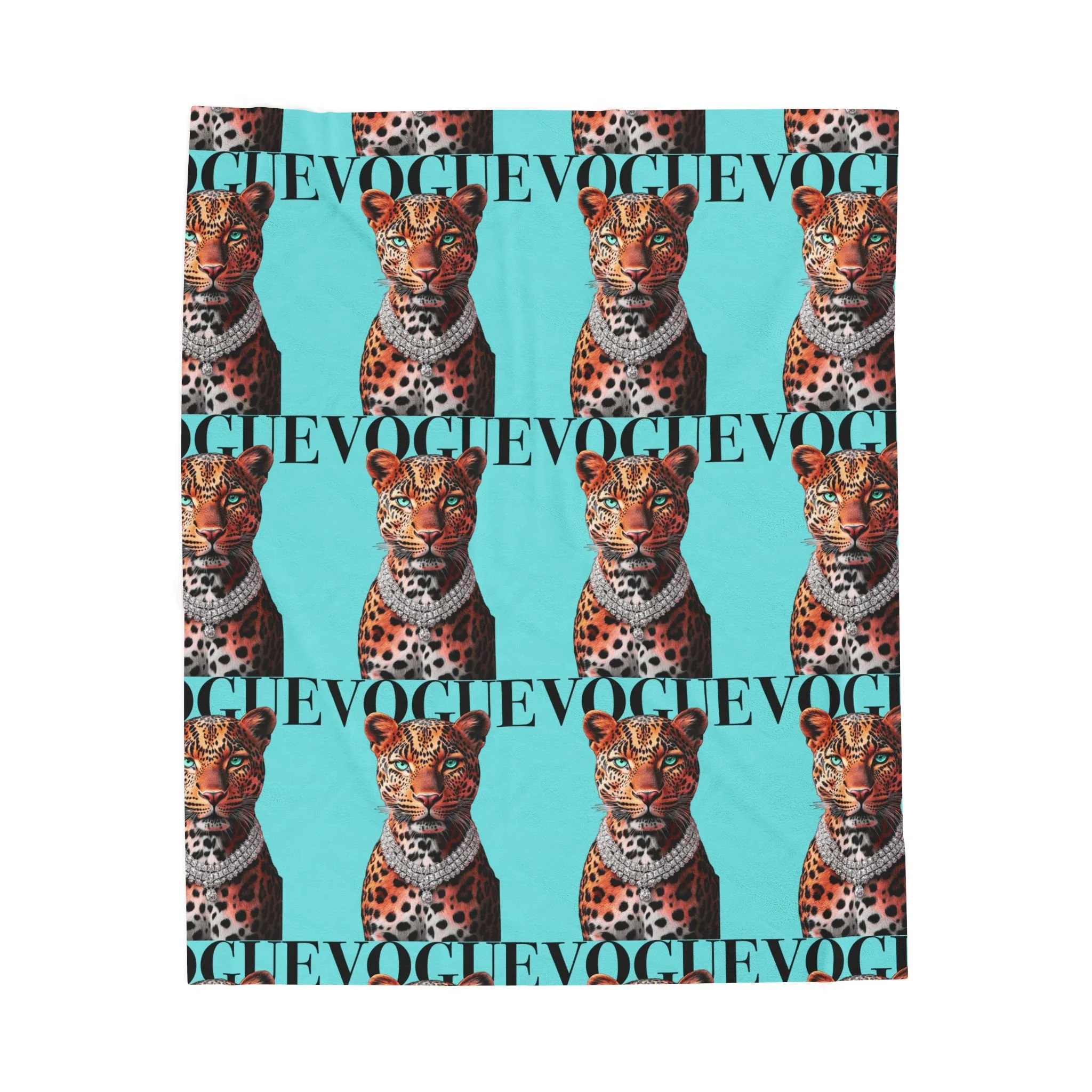VOGUE Leopard Velveteen Plush Blanket
