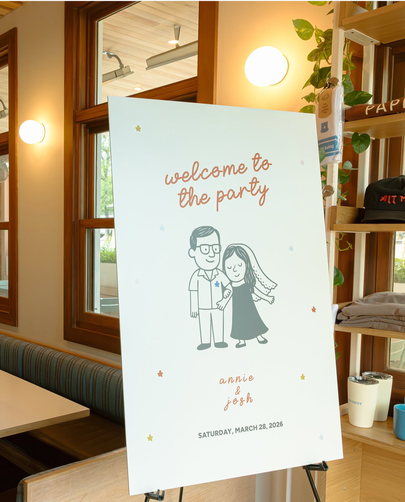 blow up poster done for a friend's welcome party