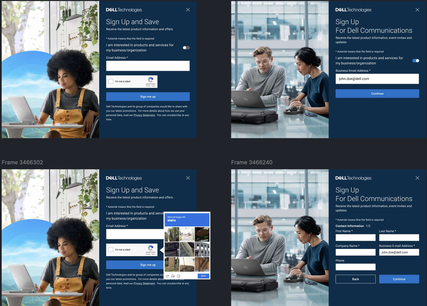 Dell Email Sign-up Page