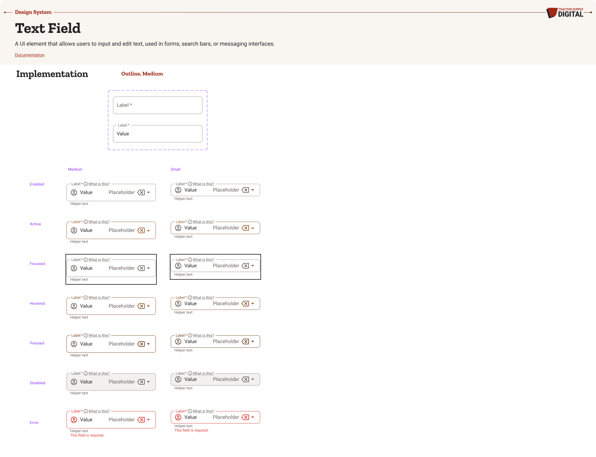 A UI element that allows users to input and edit text, used in forms, search bars, or messaging interfaces.
