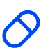 A blue capsule pill