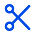 A pair of scissors icon.