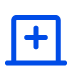 Blue icon of a medical chart with a plus sign