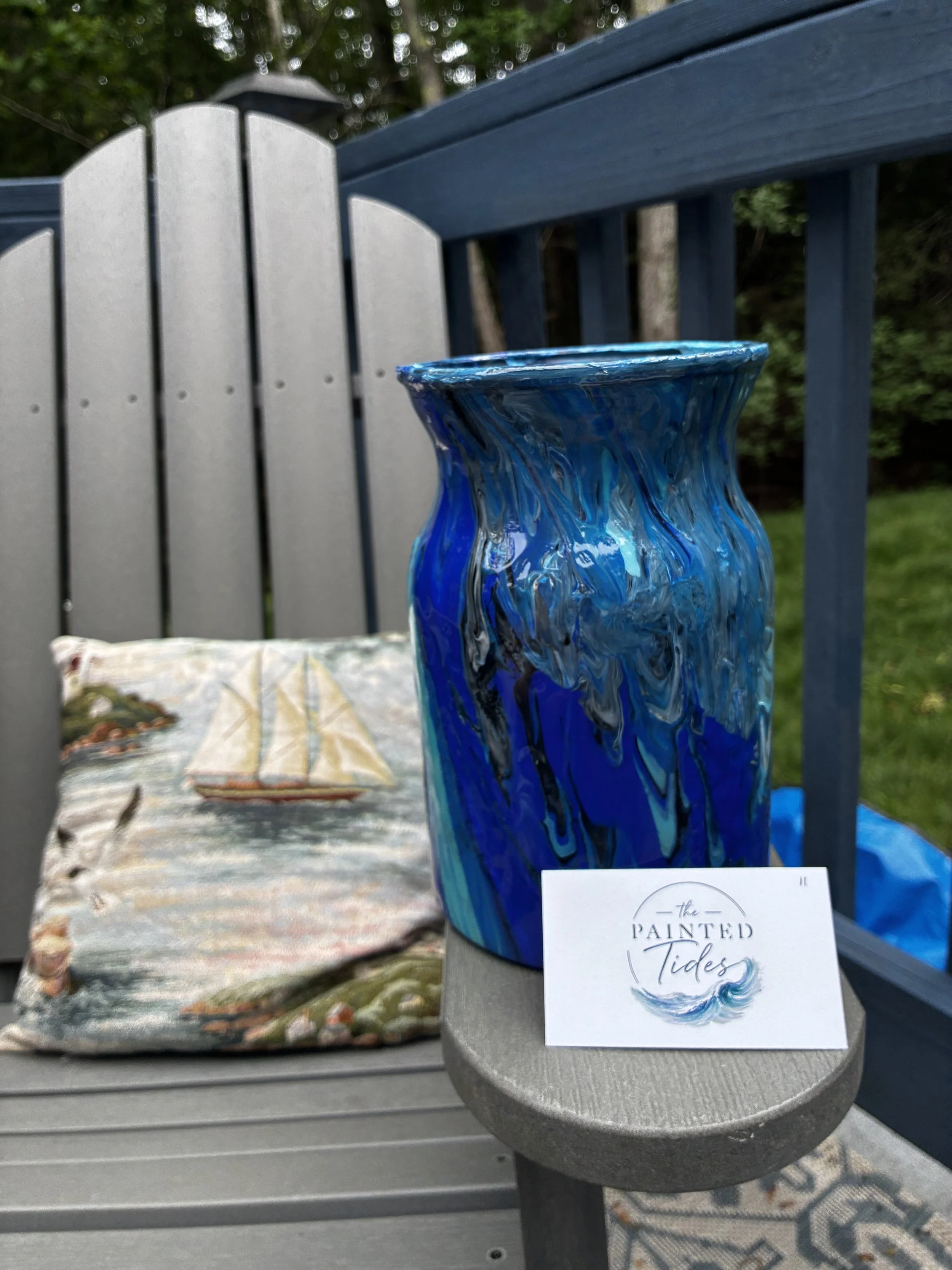 Deep Blue Tide Vase