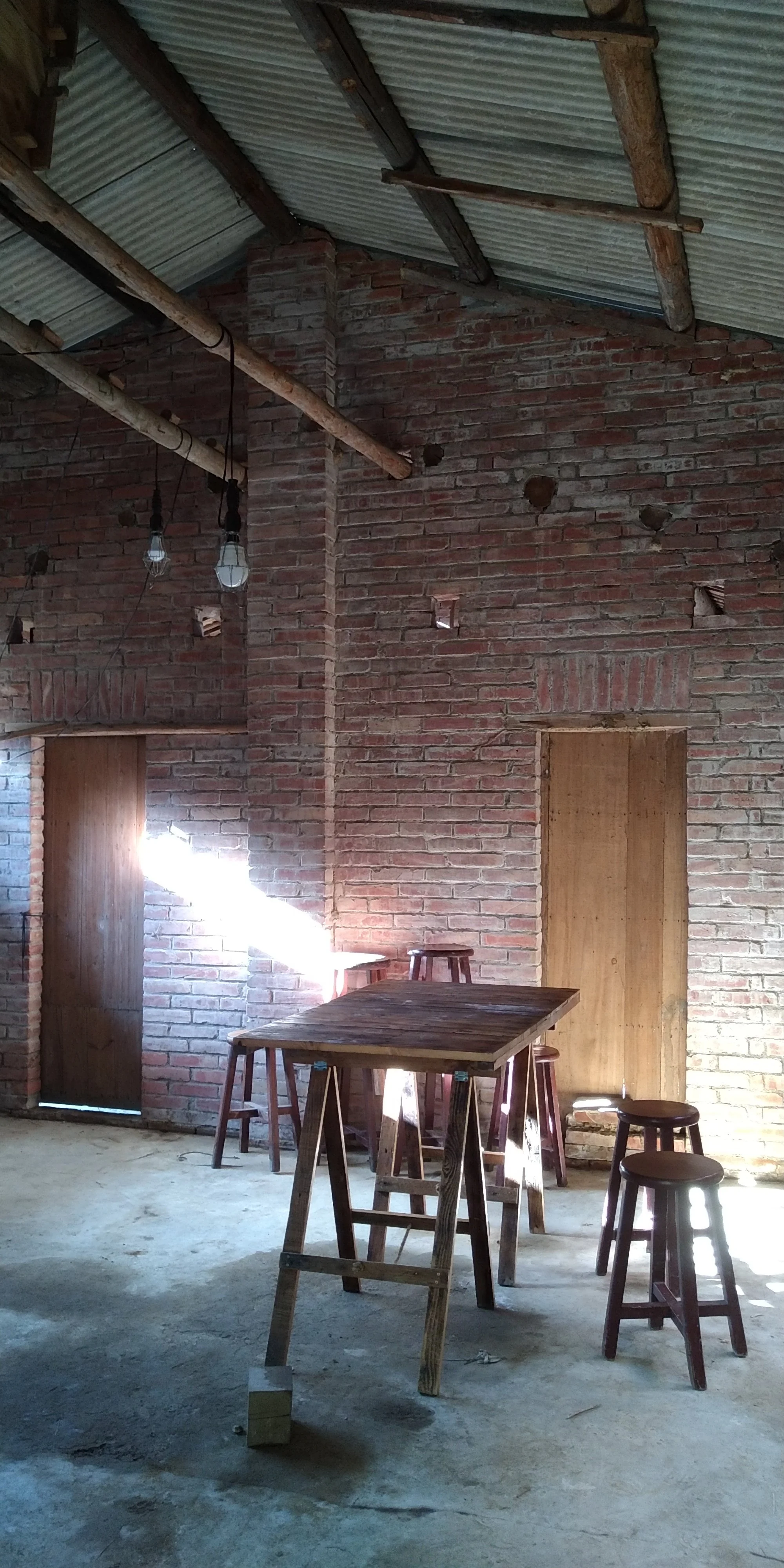 The studio before