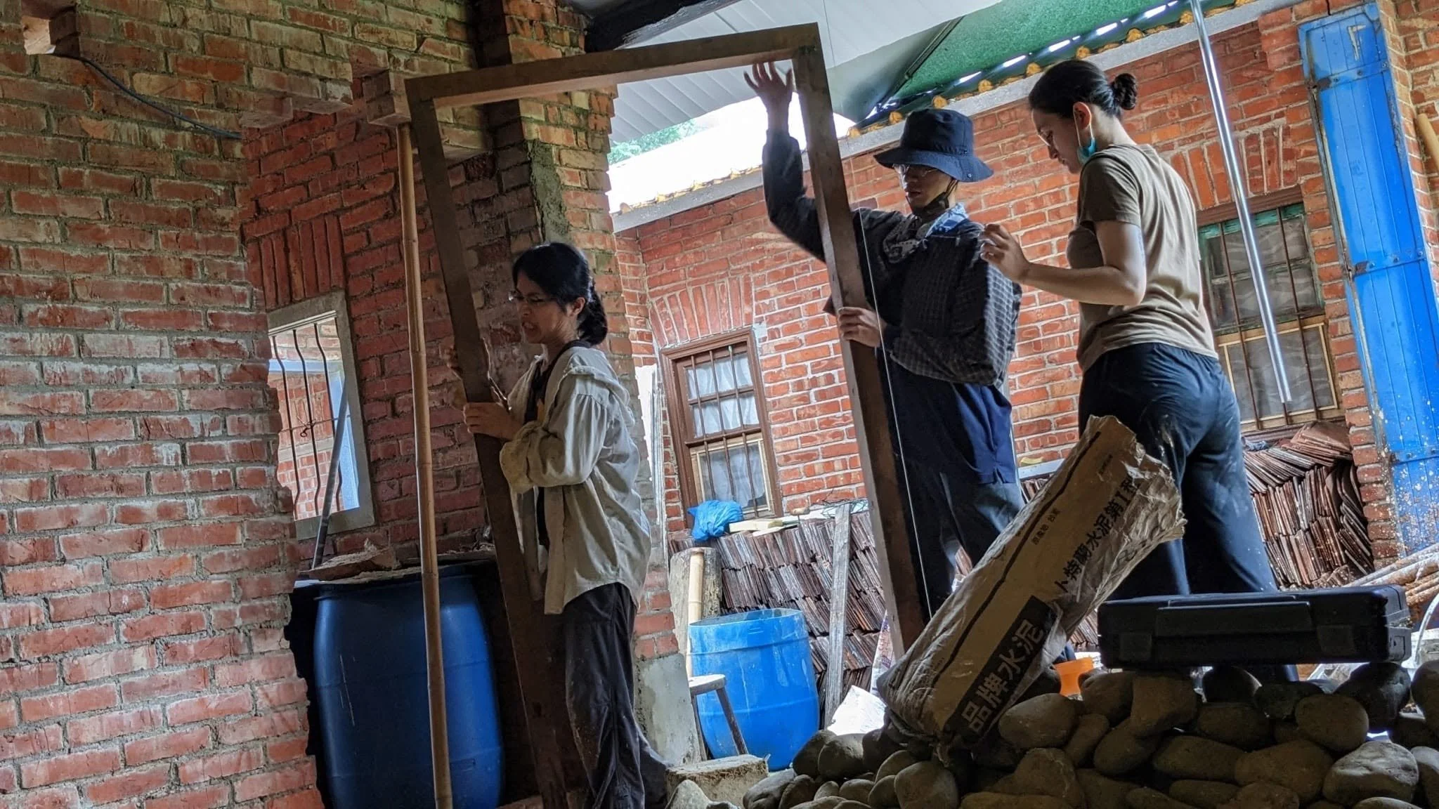 Installing the door frame