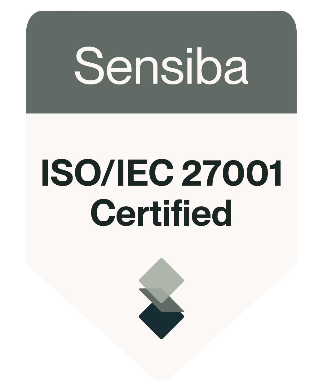Sensiba certification badge indicating ISO/IEC 27001 Certified