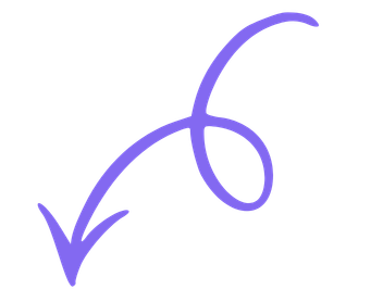 A purple arrow pointing downward with a curved tail.