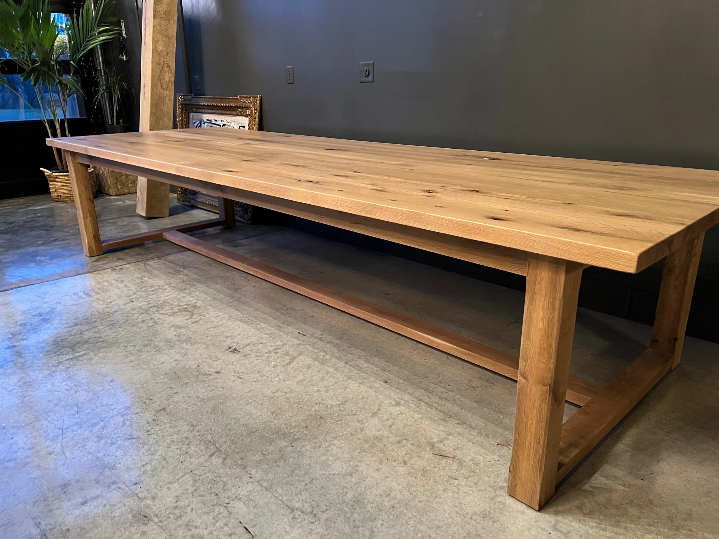 12' x 48" WHITE OAK DINING TABLE