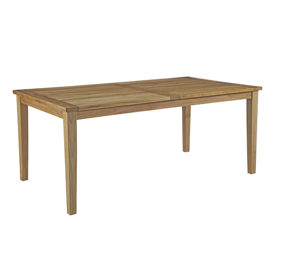 72" Outdoor Dining Table in Natural Teak