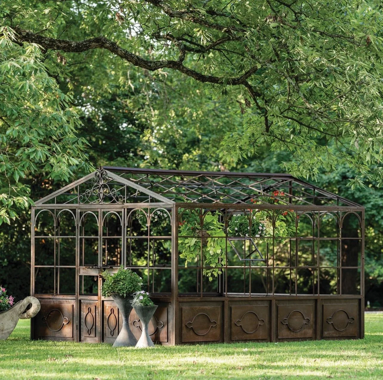 Victorian‑Style English Metal Conservatory  | Aged Finish | **In Stock **