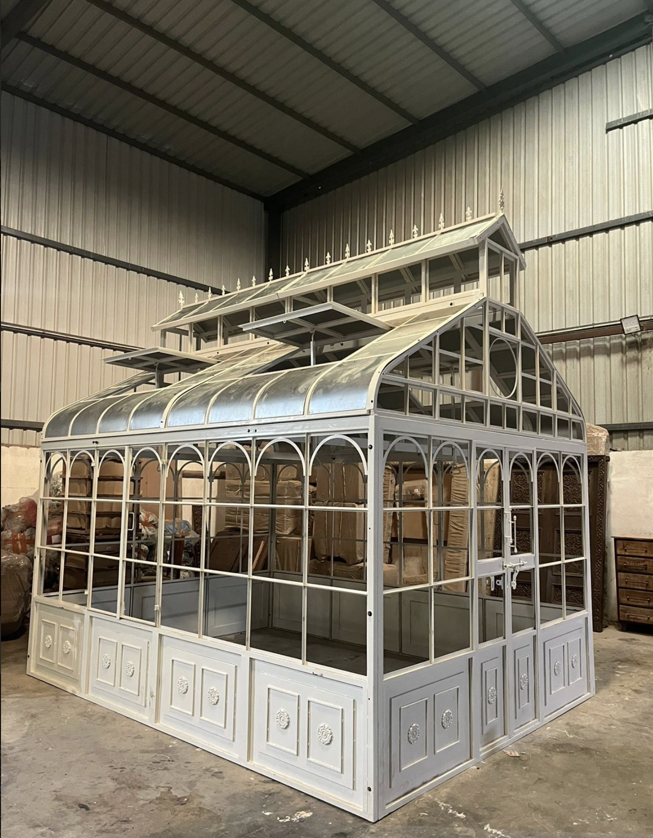 French Style Metal Greenhouse |**Build Time 24 Weeks**