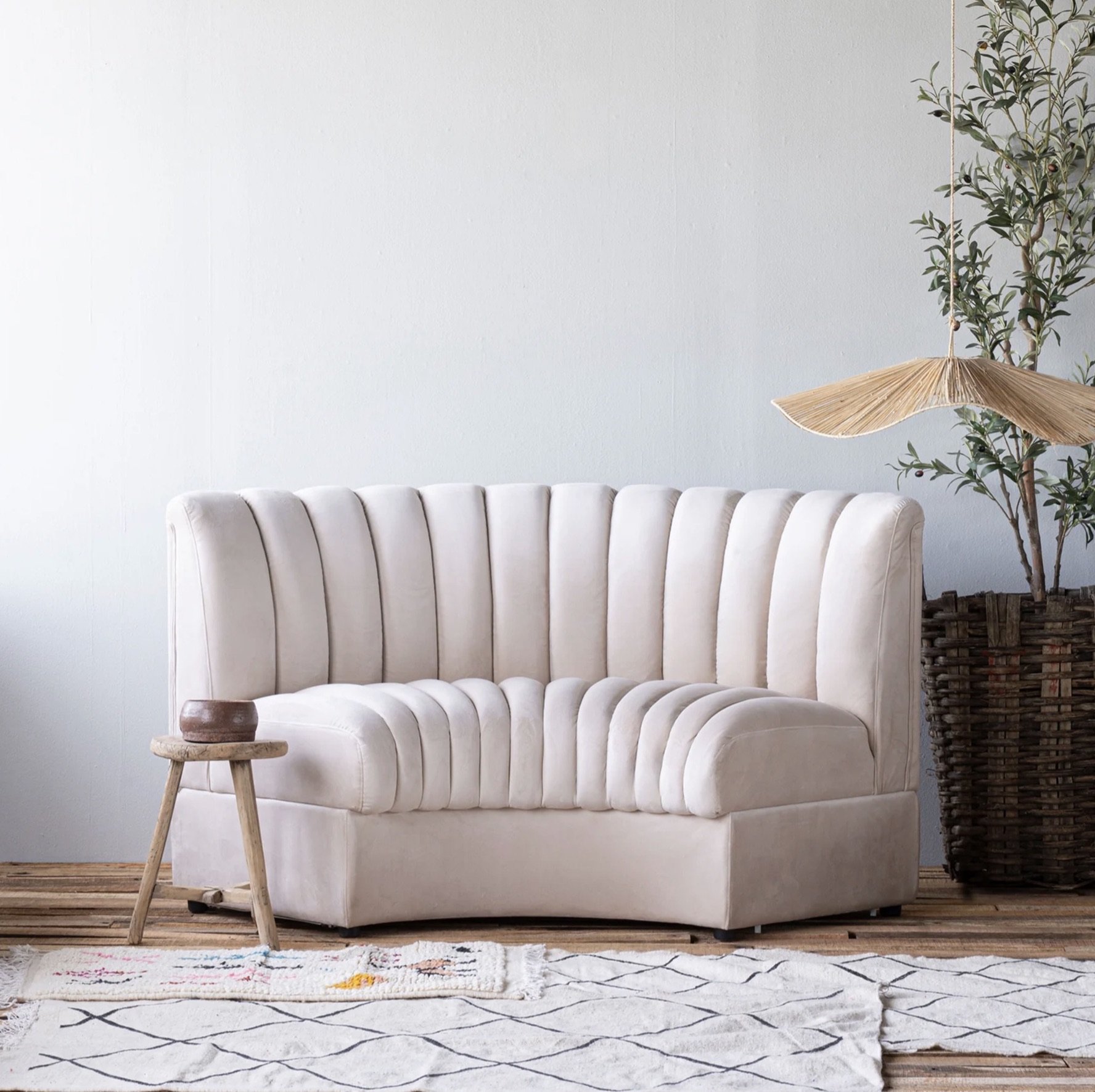 Estelle Modular Sofa, Curved, Oatmeal