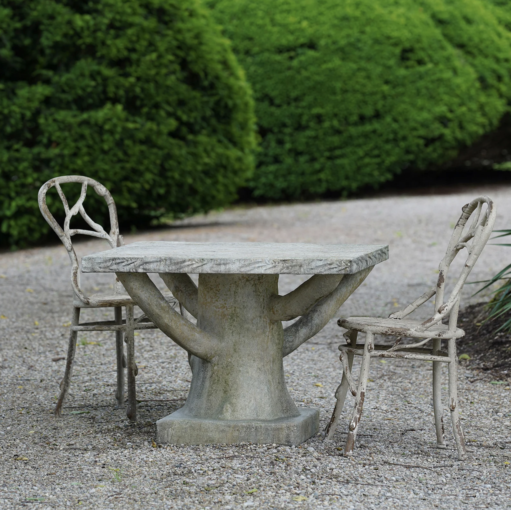 Faux Bois Square Table