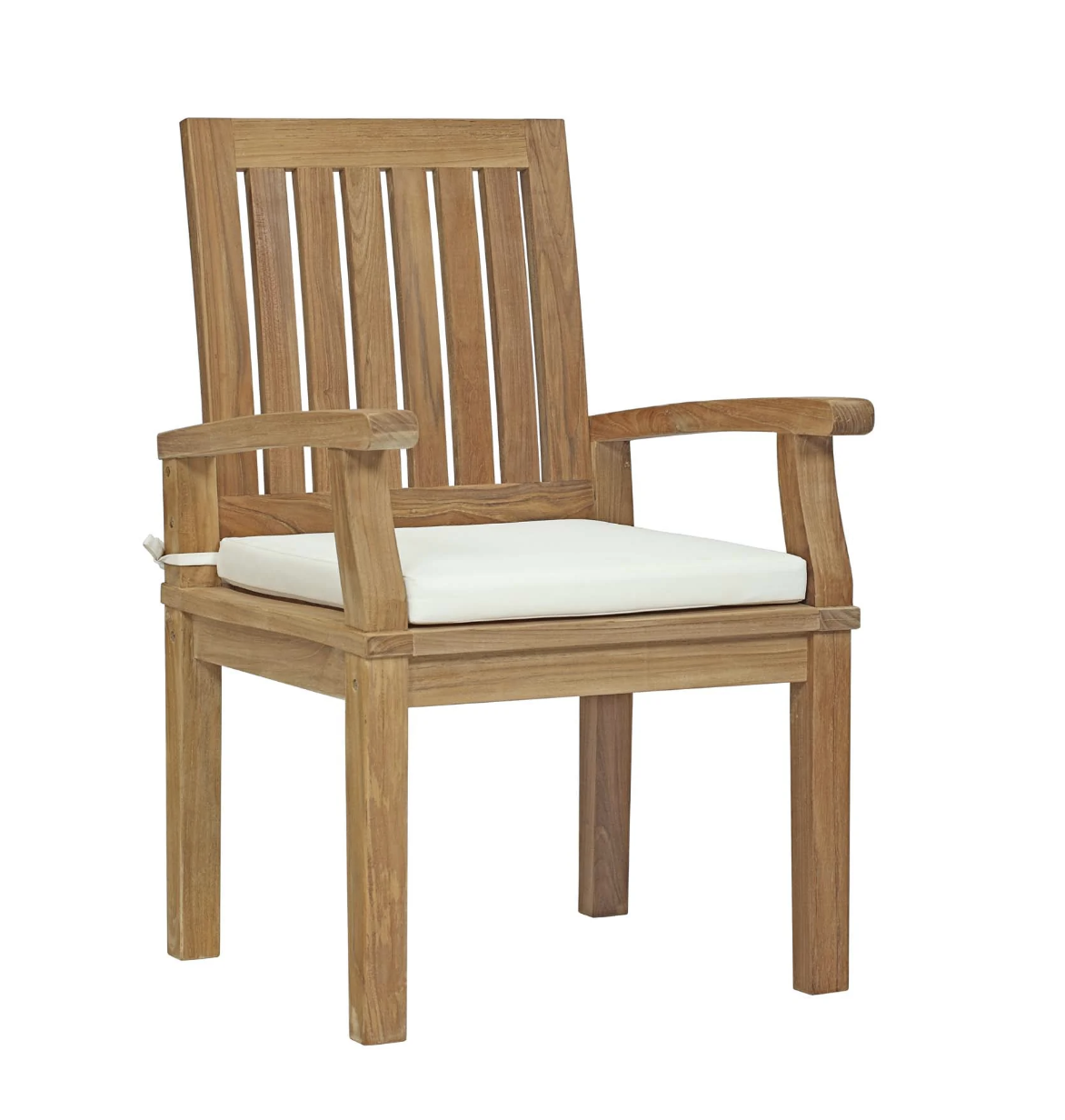Outdoor Teak Dining Arm Chair | Natural White | 8 Available