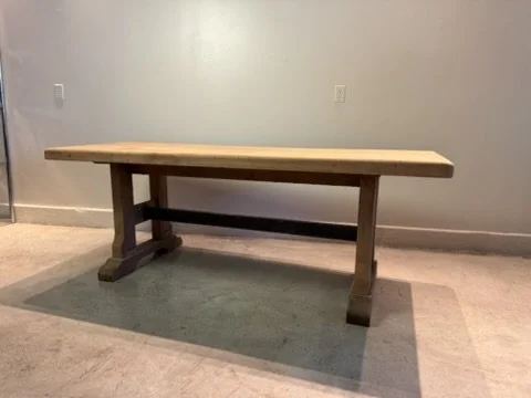 82" Sandblasted Vintage European Oak Table