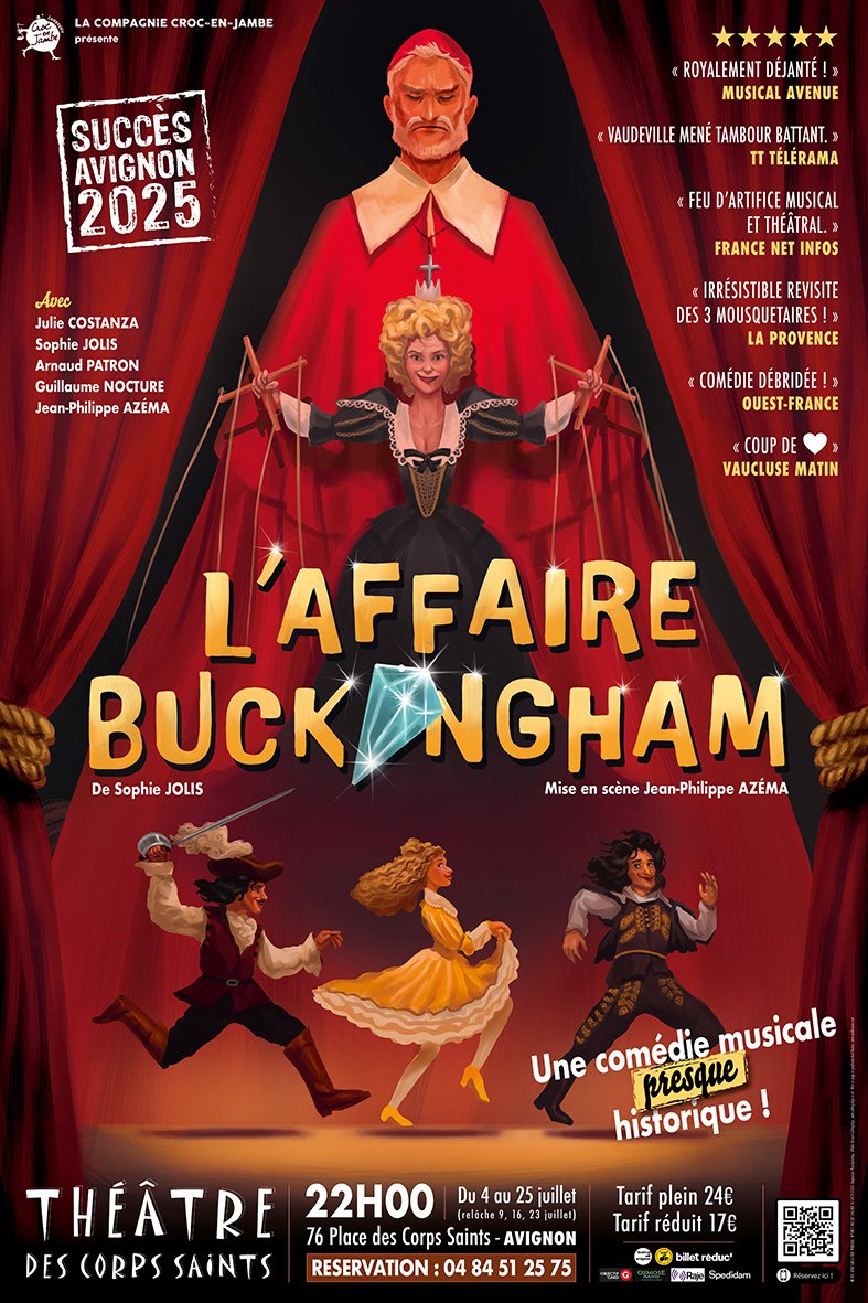 La pièce de théâtre "L'Affaire Buckingham", l'une des pièces les plus comiques du festival d'Avignon