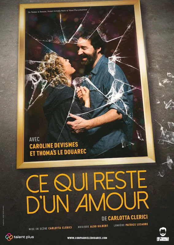 Caroline Devismes et Thomas Le Douarec dans la pièce 'Ce qui reste d'un amour', de Carlotta Clerici,