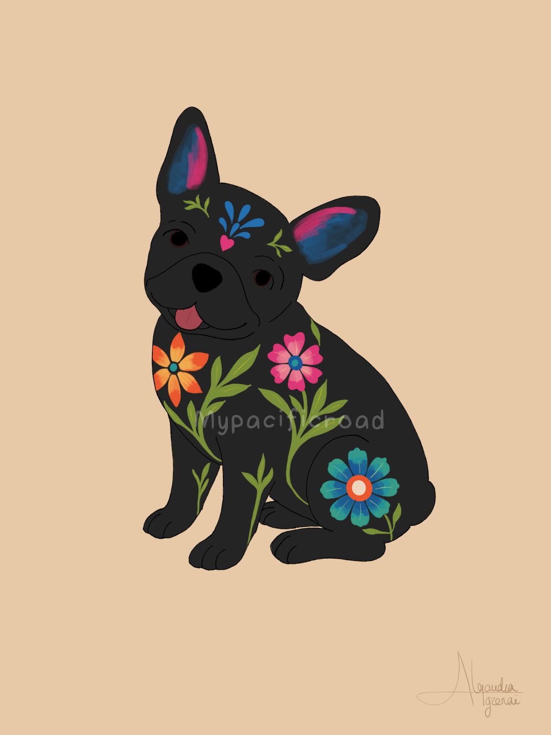 French Bulldog Alebrije Printable Art